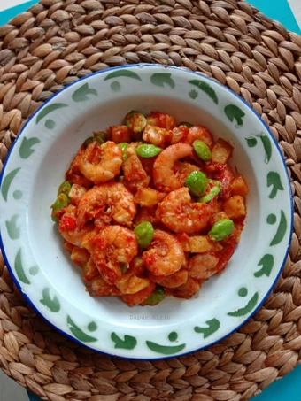 Recipe Sambal Udang Kentang Pete Super Pedes the Delicious Perfect