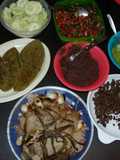 Mexican-Style Table (Grilled Meats, Nopales, Pico de Gallo...)