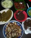 Mexican-Style Table (Grilled Meats, Nopales, Pico de Gallo...)