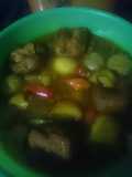 Kari kikil, telur, baso, tahu