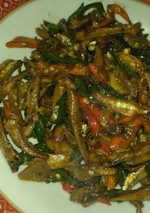 Foto resep Oseng teri Lombok ijo