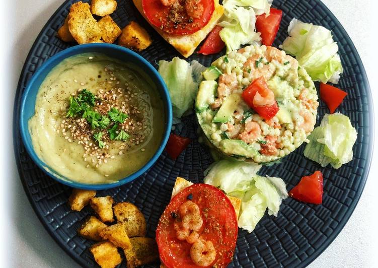 đź’šTartare de crevettes avec sa soupe expressđź’š
