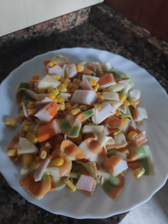 Una foto de Ensalada de pasta variada