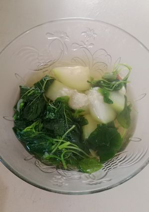 Foto resep Sayur bening bayam dan labu air