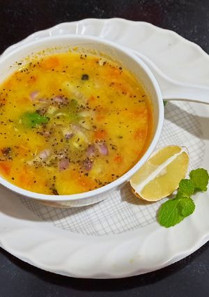 A picture of Moong dal soup.