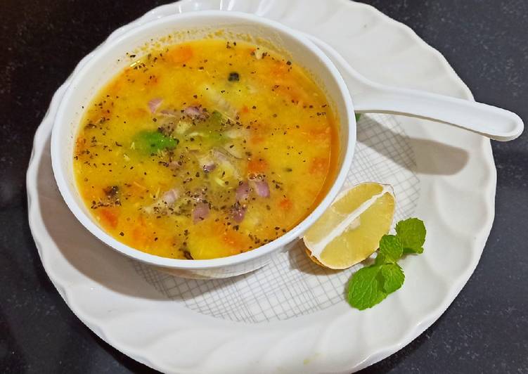 Recipe of Jamie Oliver Moong dal soup