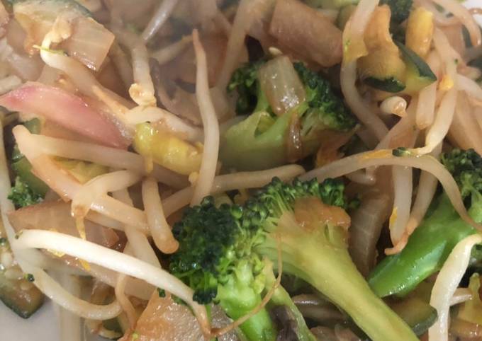 Green Veg StirFry with Beanshoots