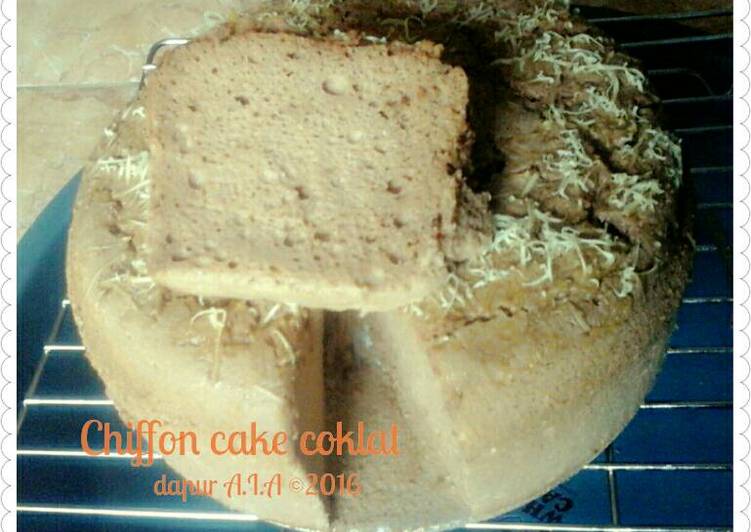 Chiffon cake coklat putih telur