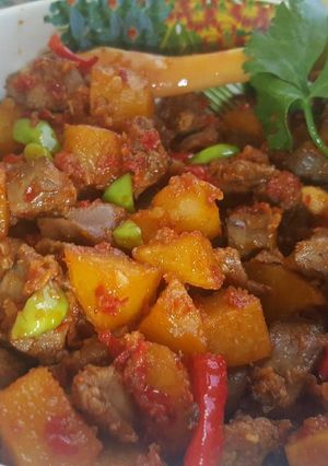 Foto resep Sambal ati ampela kentang dan pete