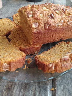 Una foto de 🥕Budín integral de zanahoria y naranja🍊vegano