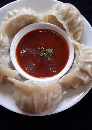 A picture of Potato momos.