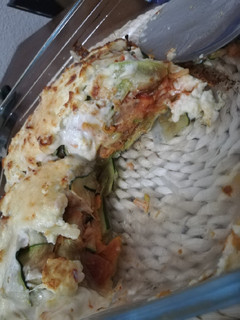 Una foto de Falsa lasaña de verduras y bacalao