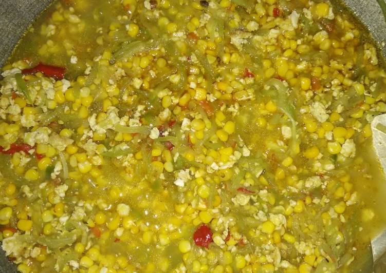 Resep Tumis terjala (telur, jagung, labu) 😅, Bisa Manjain Lidah
