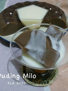Foto resep Puding Milo Fla Susu