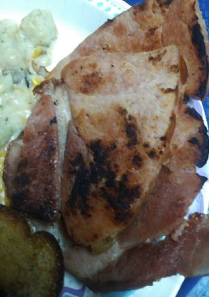 A picture of Dry Fry Ham Steaks.