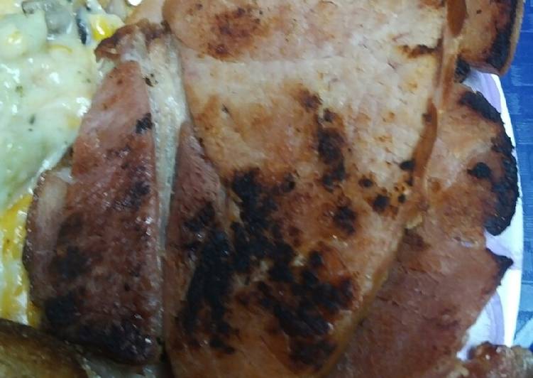 Recipe of Quick Dry Fry Ham Steaks