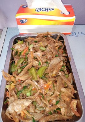 Foto resep Ikan asin bulu ayam cabe ijo