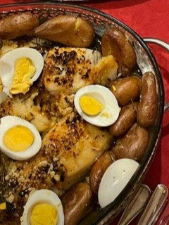 Foto de Bacalhau no forno com Batatas e Broa