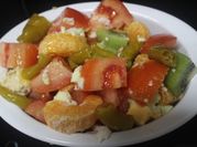 Una foto de ensalada mandarina