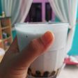 Milk tea telang pakai Boba