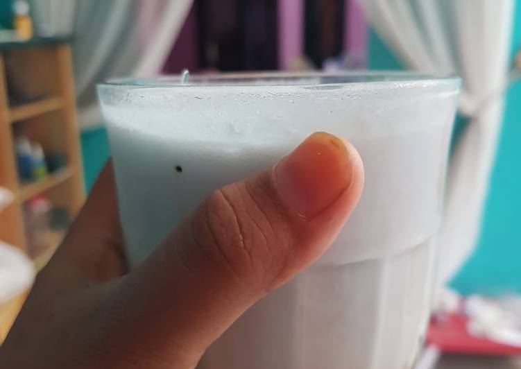 Resep Milk tea telang pakai Boba yang Menggugah Selera