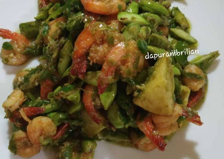 Resep Udang pete cabe ijo mantul Anti Gagal