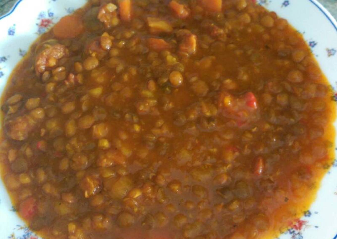 Lentejas sin remojo en olla Gm