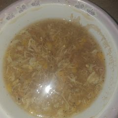 A picture of Chicken corn soup.