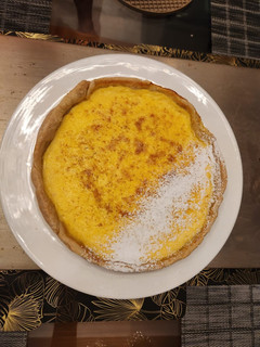 A picture of Egg custard tart. (Optional nutmeg) Simple. Easy. WOW 🥰.