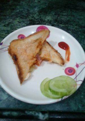 A picture of Dahi wale sandwich.