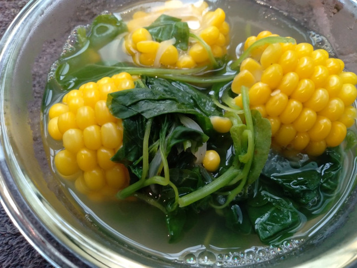 Yuk intip, Resep buat Sayur bening bayam jagung  nikmat