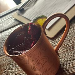 A picture of Raspberry Cucumber Mule.