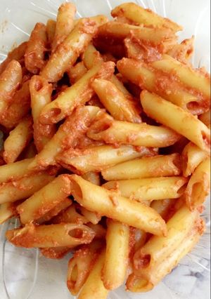 صورة لوصفة مكرونه بكريمة الطبخ 😋