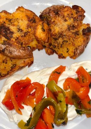 Une photo de Smashed potatoes