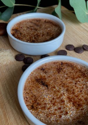A picture of Pierre Hermé’s Chocolate Crème Brûlée.