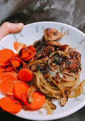One pan Pork chop with Balsamic Vinegar 🇮🇹 意大利黑醋煎豬扒 的食譜成品照片