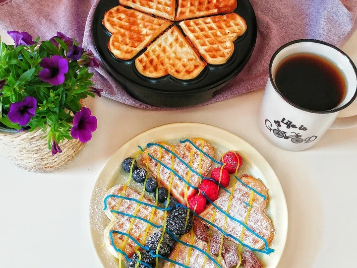 Langkah Gampang Membuat Resep  Waffel Empuk yang Enak Banget, Lezat