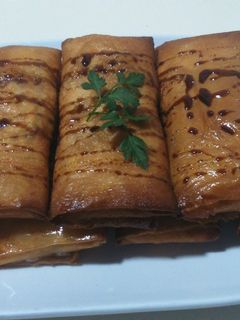 Una foto de Rollitos de pollo al cabrales