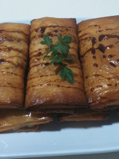 Una foto de Rollitos de pollo al cabrales