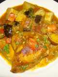 Chicken with Eggplant and Potatoes Curry