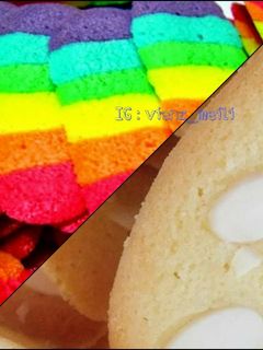 Foto resep Cookies Lidah Kucing Rainbow/Almond