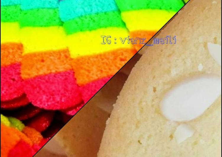 Resep Cookies Lidah Kucing Rainbow/Almond, Bikin Ngiler