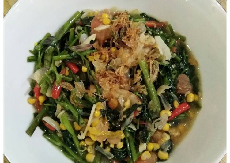Resep Tumis kangkung jagung manis yang Bikin Ngiler