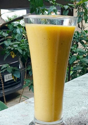 A picture of Creamy Mango Chikoo Twist Milkshake (Eid Special Refreshing Drink).