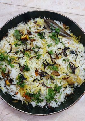 A picture of Veg dum biryani.
