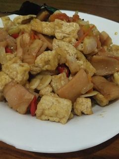 Foto resep Cumi asin tahu saus tiram