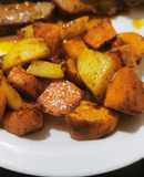Papas y boniato al curry