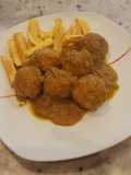 Albóndigas en salsa con un toque de brandy