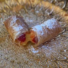 A picture of Cherry Cheesecake Phyllo Roll.