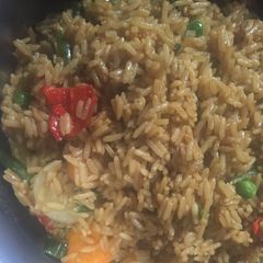 Brown rice A picture of Brown rice.